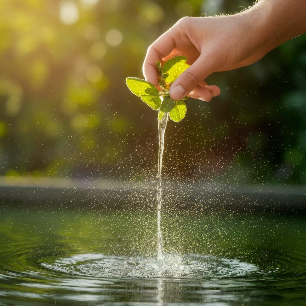 Ethereal Summer Rain: A Refreshing Scene