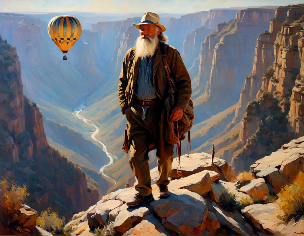 Ethereal Cosmopolitan Wanderer in Brazilian Sierra Canyons