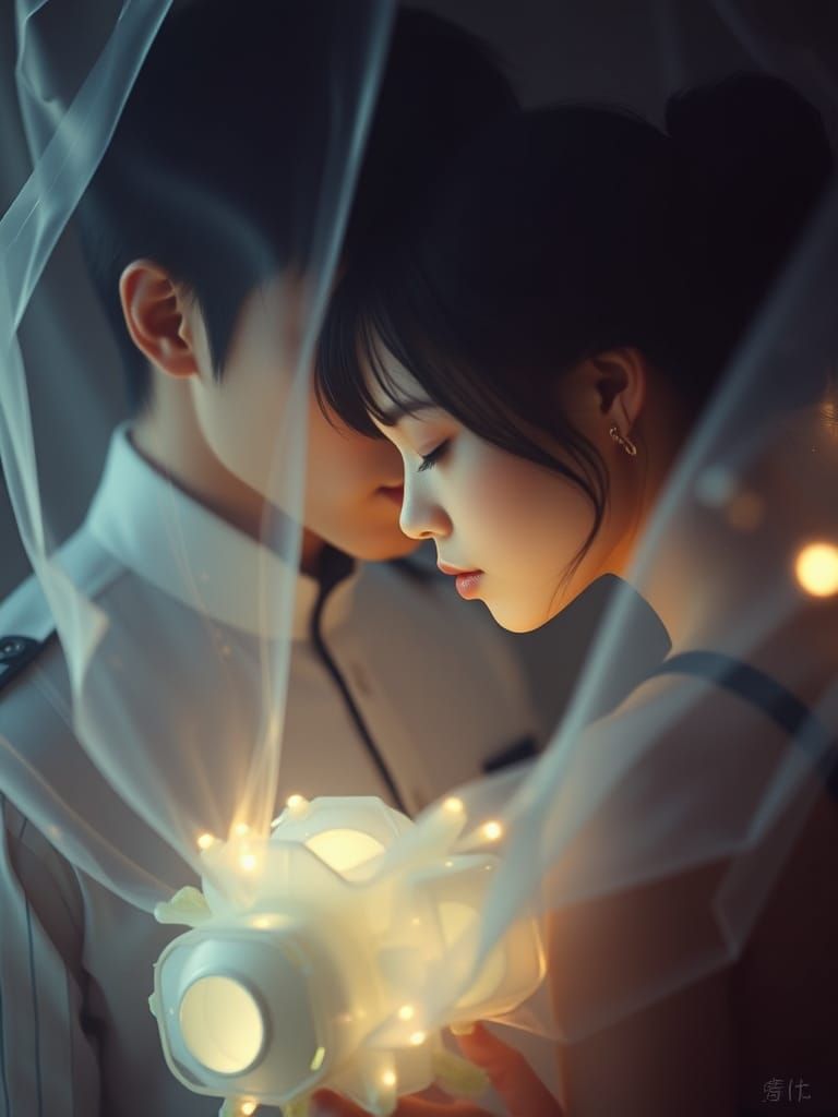 Ethereal Cyborg Romance: A Cinematic Masterpiece