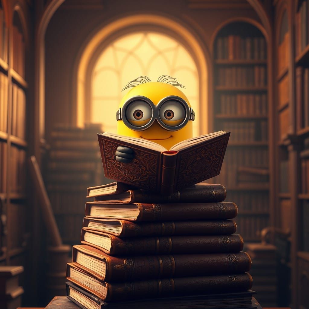 Minion Lost in a Golden Study