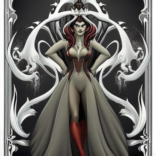 Cthulhu Inspired Art
girl, 1950 pin-up, crown thorns, rose