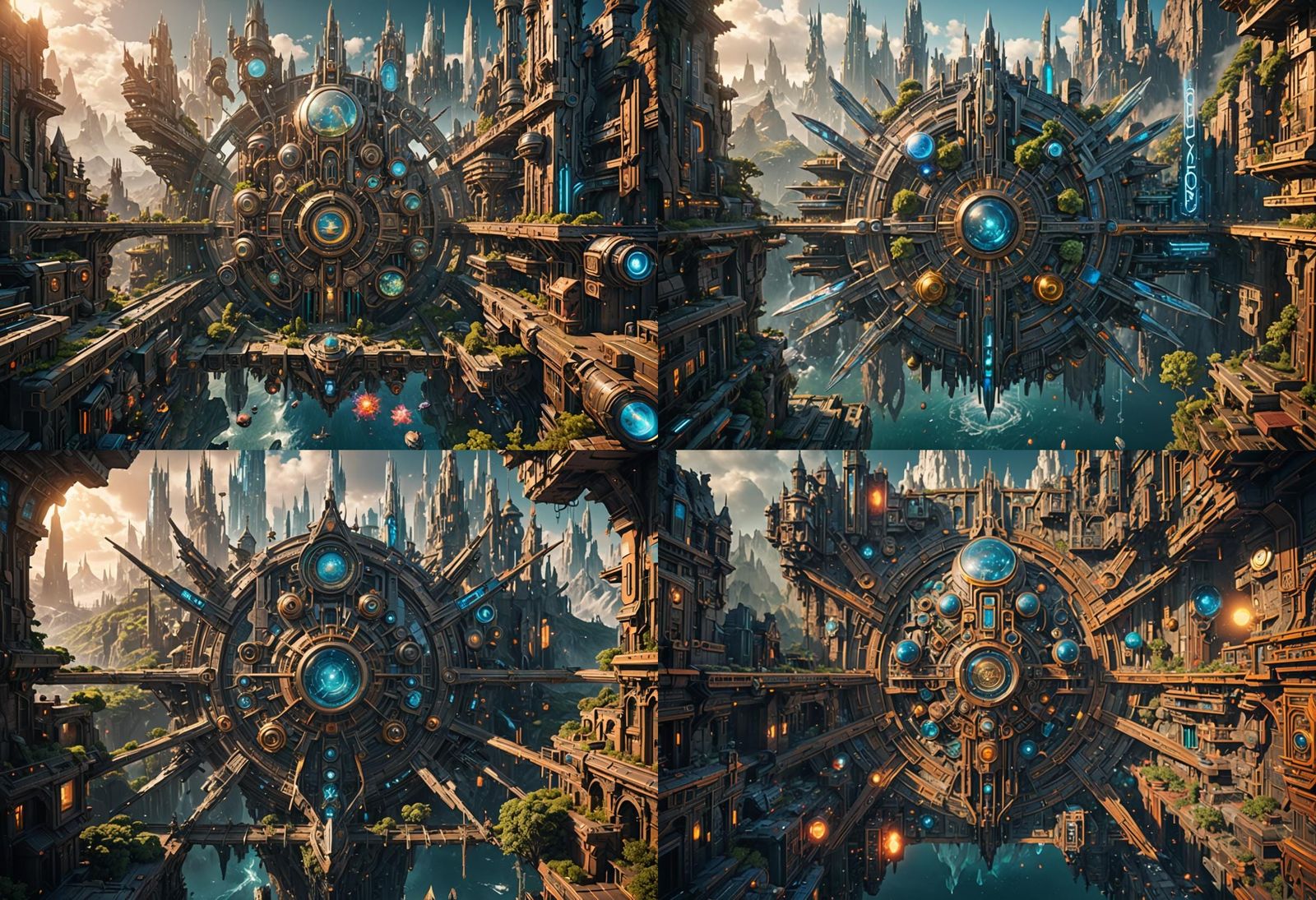 Futuristic Connection to Higher Self: Detailed Matte Paintin...