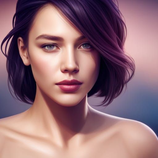Stunning Woman Portrait in Hyperdetailed Digital Art