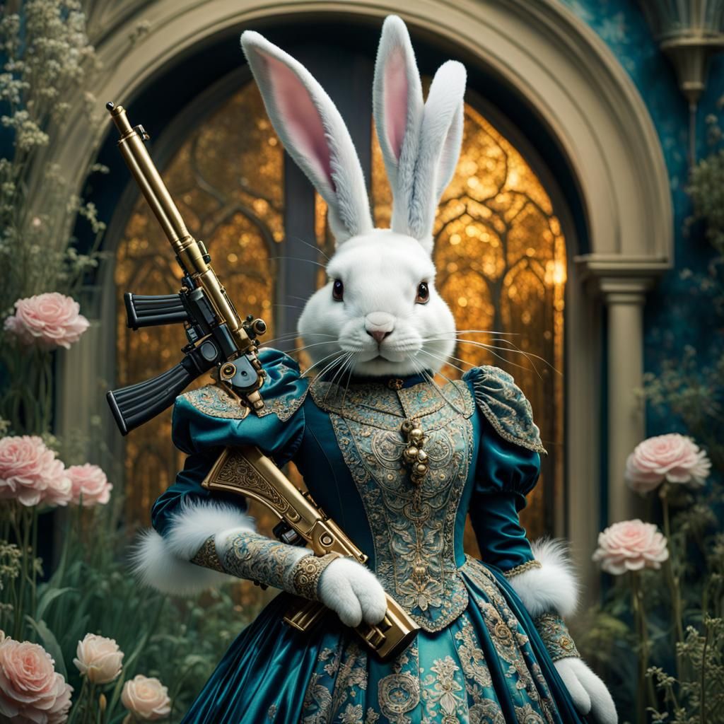 Raygun Gothic Pre-Raphaelite Ballistic Bunny Masterpiece