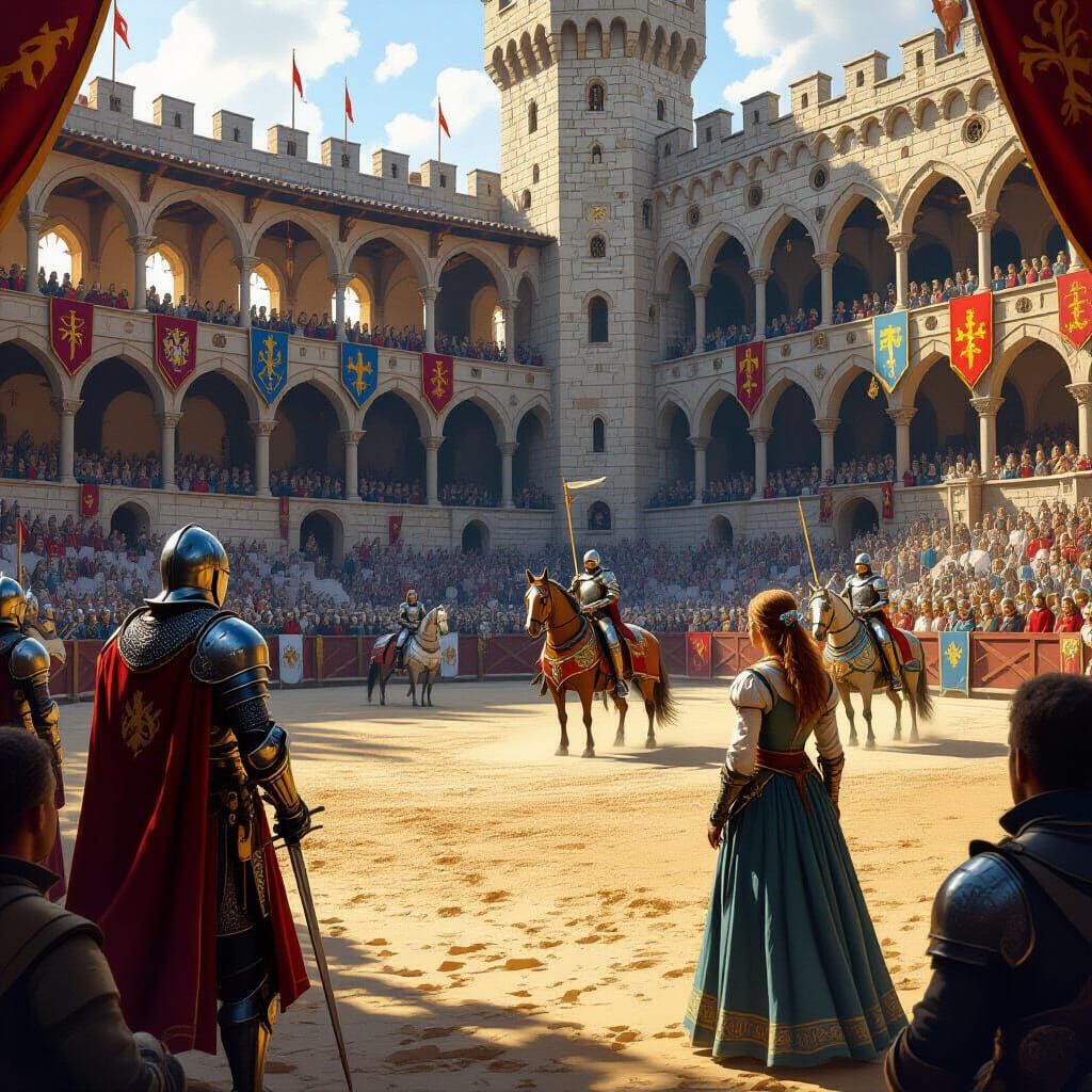 Medieval Jousting Tournament in Realistic Style