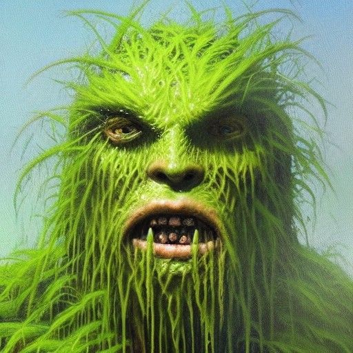 Realistic Swamp Thing Oil Painting in 4K