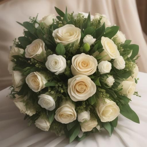 Romantic Rose Wedding Bouquet Still Life