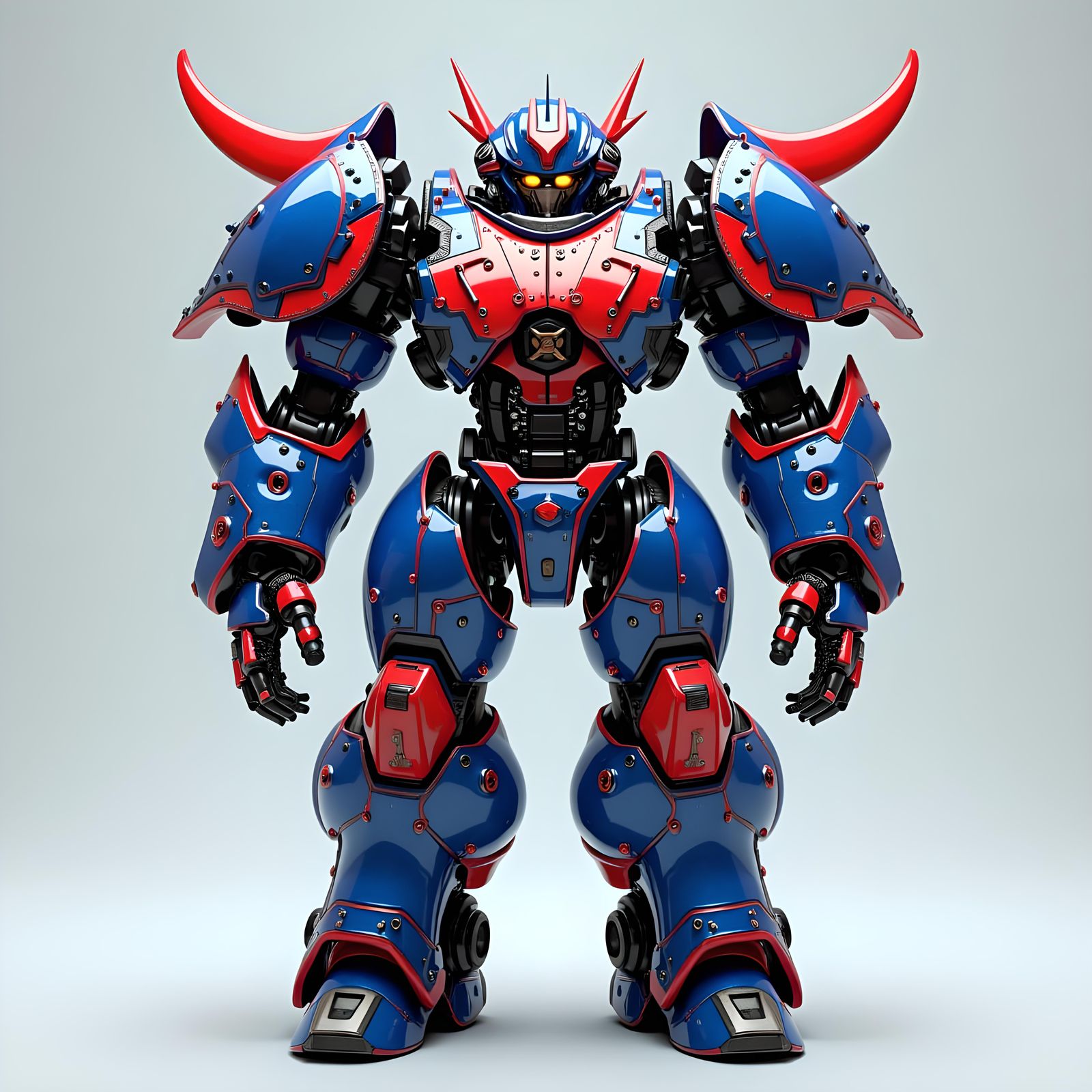 Armored Baymax Robot in Anime Style