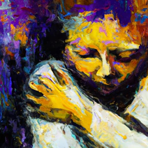 Grief as Expressionist Oil Painting