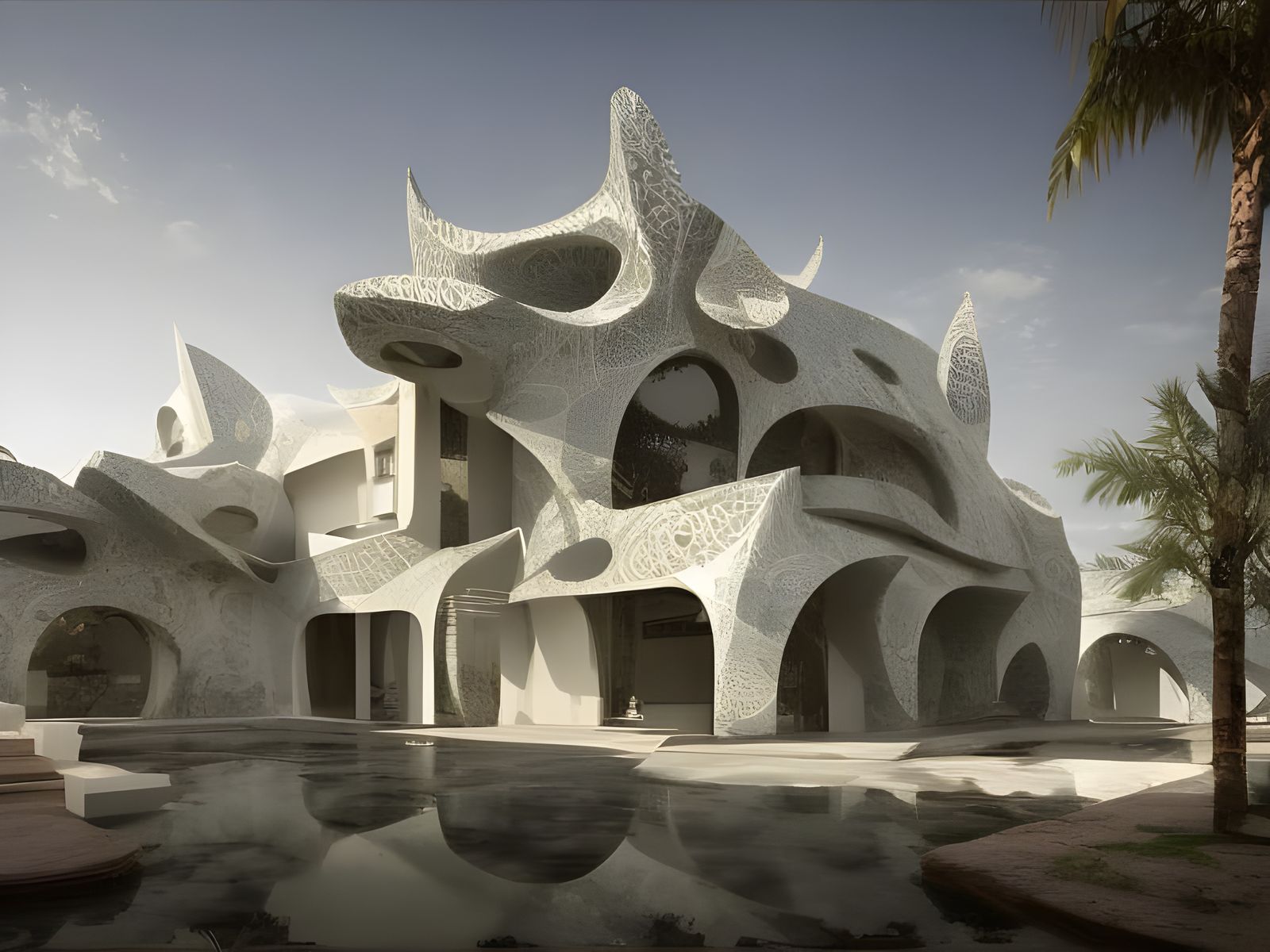 Futuristic Maximalist House with Optical Illusions