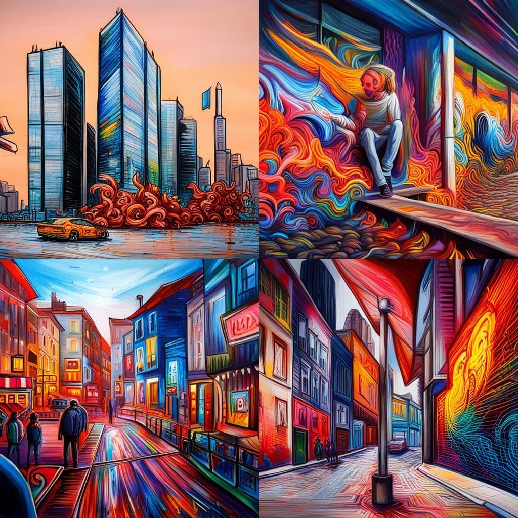 Colorful Decentralized Graffiti Art with Polychromatic Detai...