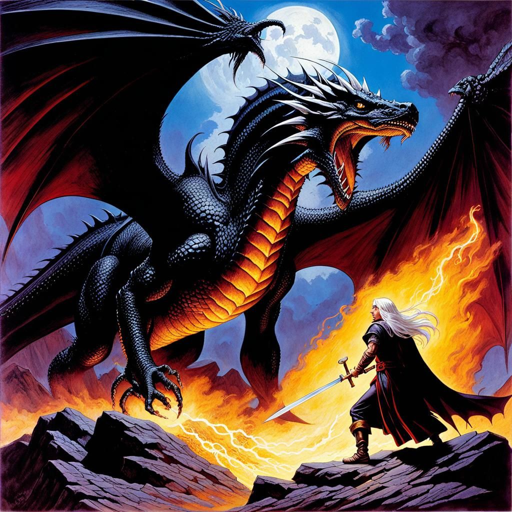 Raistlin Majere vs Khisanth: Epic D&D Battle