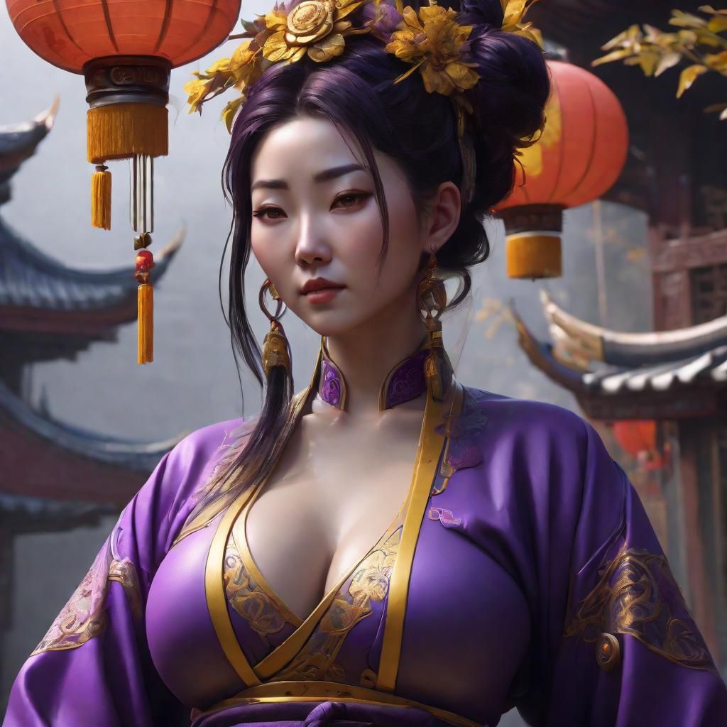 Beautiful Chinese Cultivator in Dark Fantasy Style