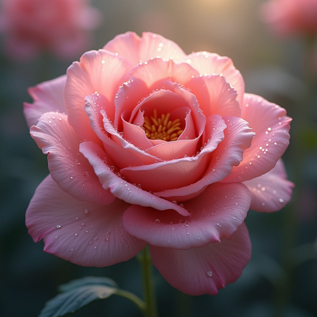 Hyperrealistic Flower Close-up: Detailed Matte Painting