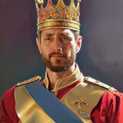 Royal Portrait of a King as Oil Painting