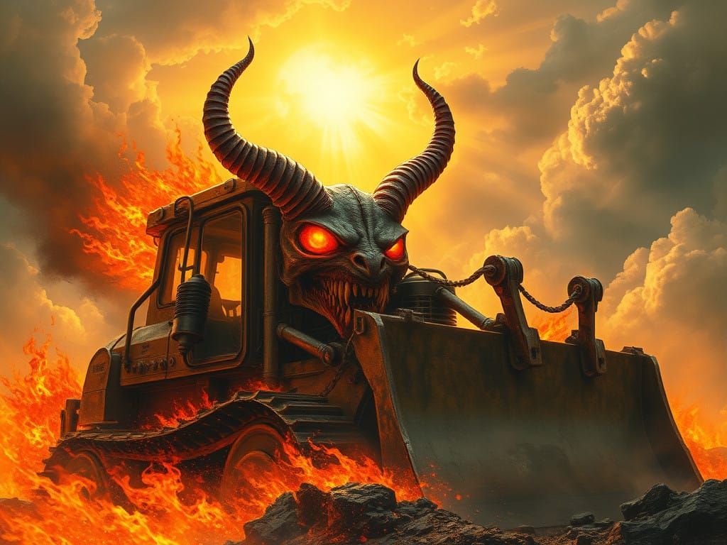 Bulldozer possessed by the Devil