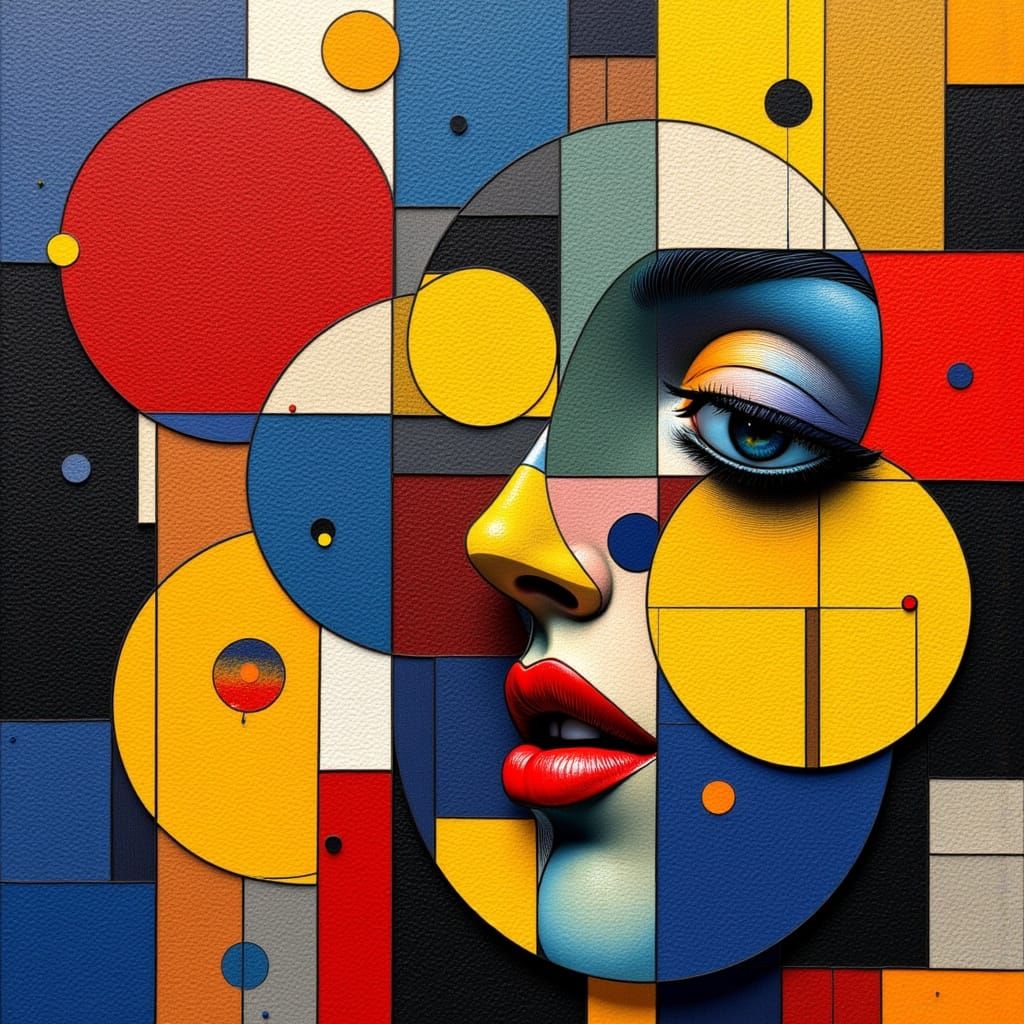 Analytical Cubist Masterpiece with Geometric Perspective