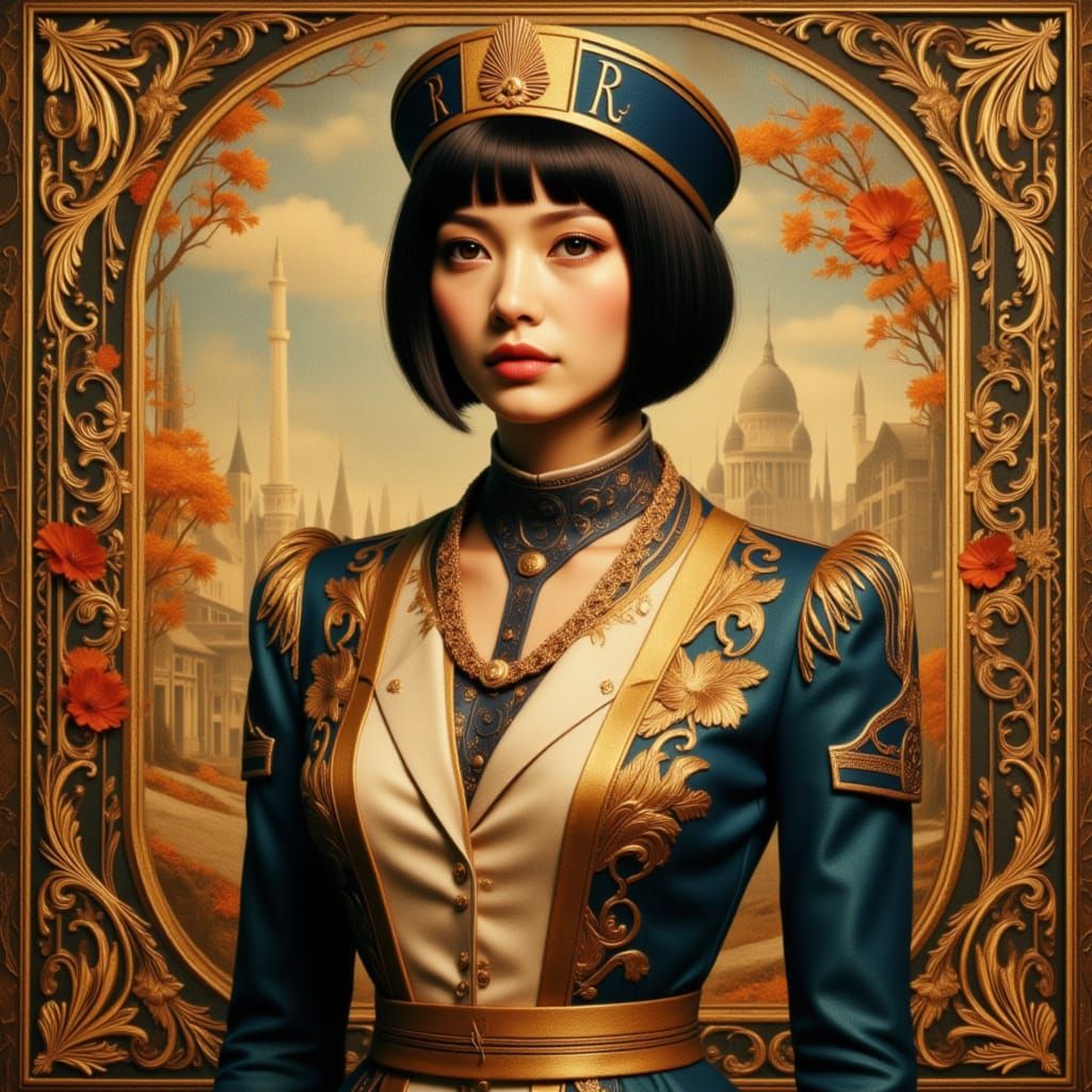 Employee of the Month Portrait in Ornate Style