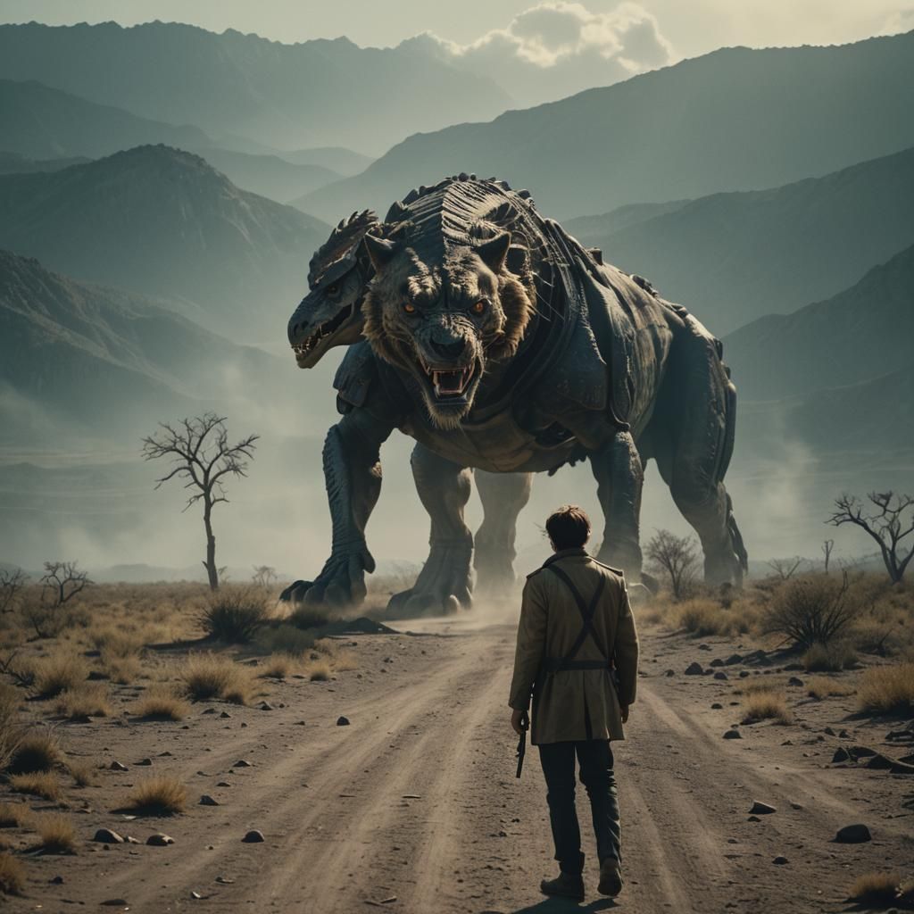 Dramatic Cinematic Film Still of a Man