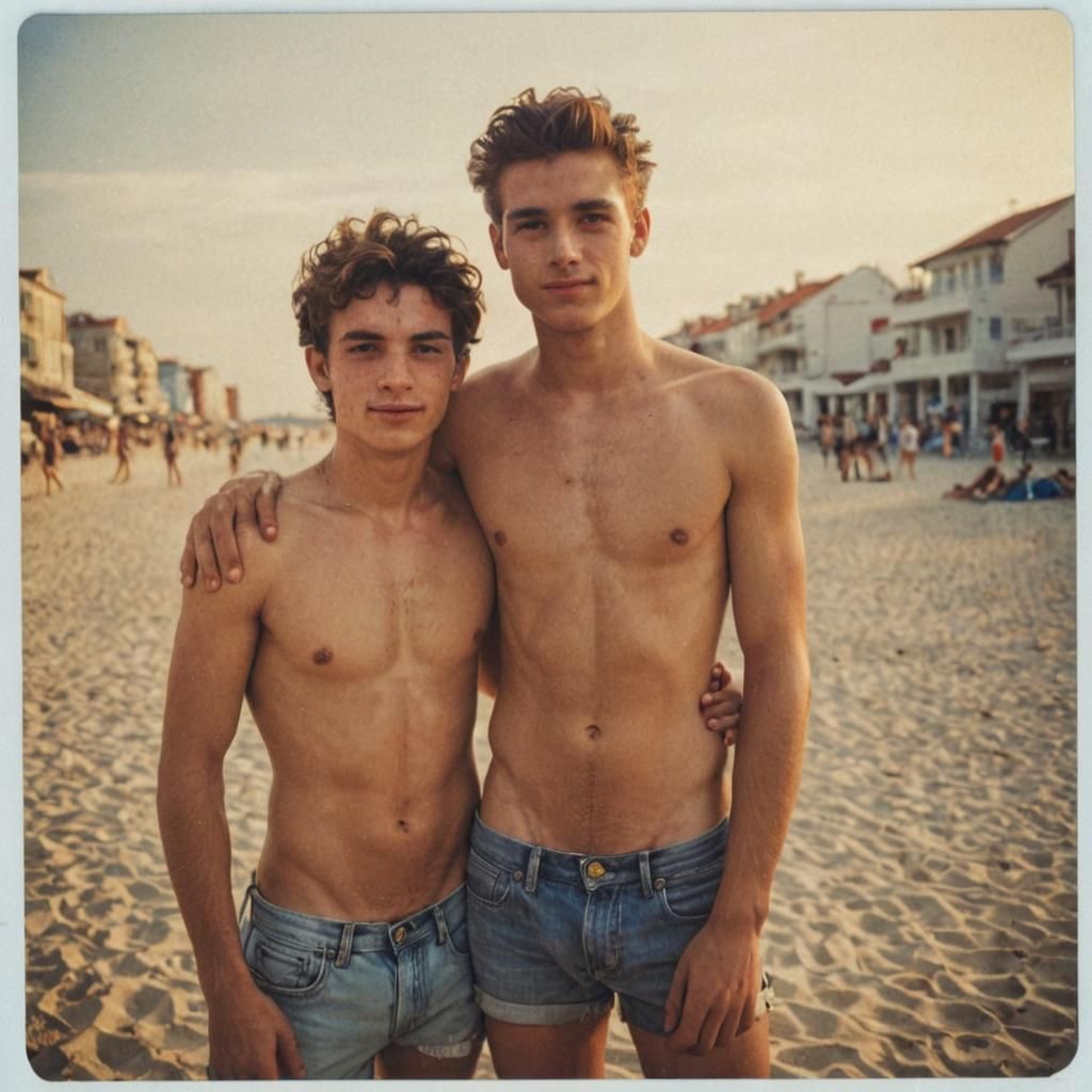 Two Young Men in Love, Polaroid Style