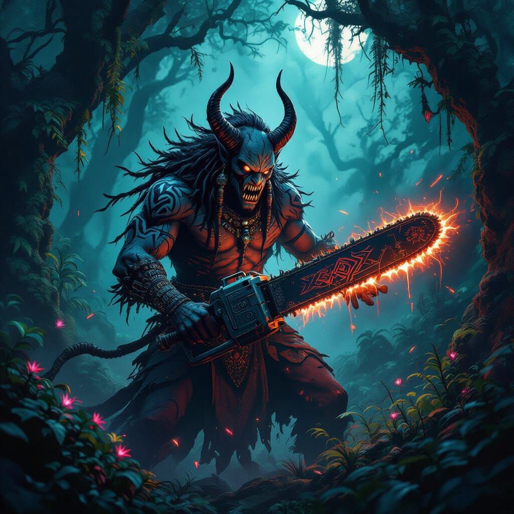 Demon Sawyer in Mystical Forest