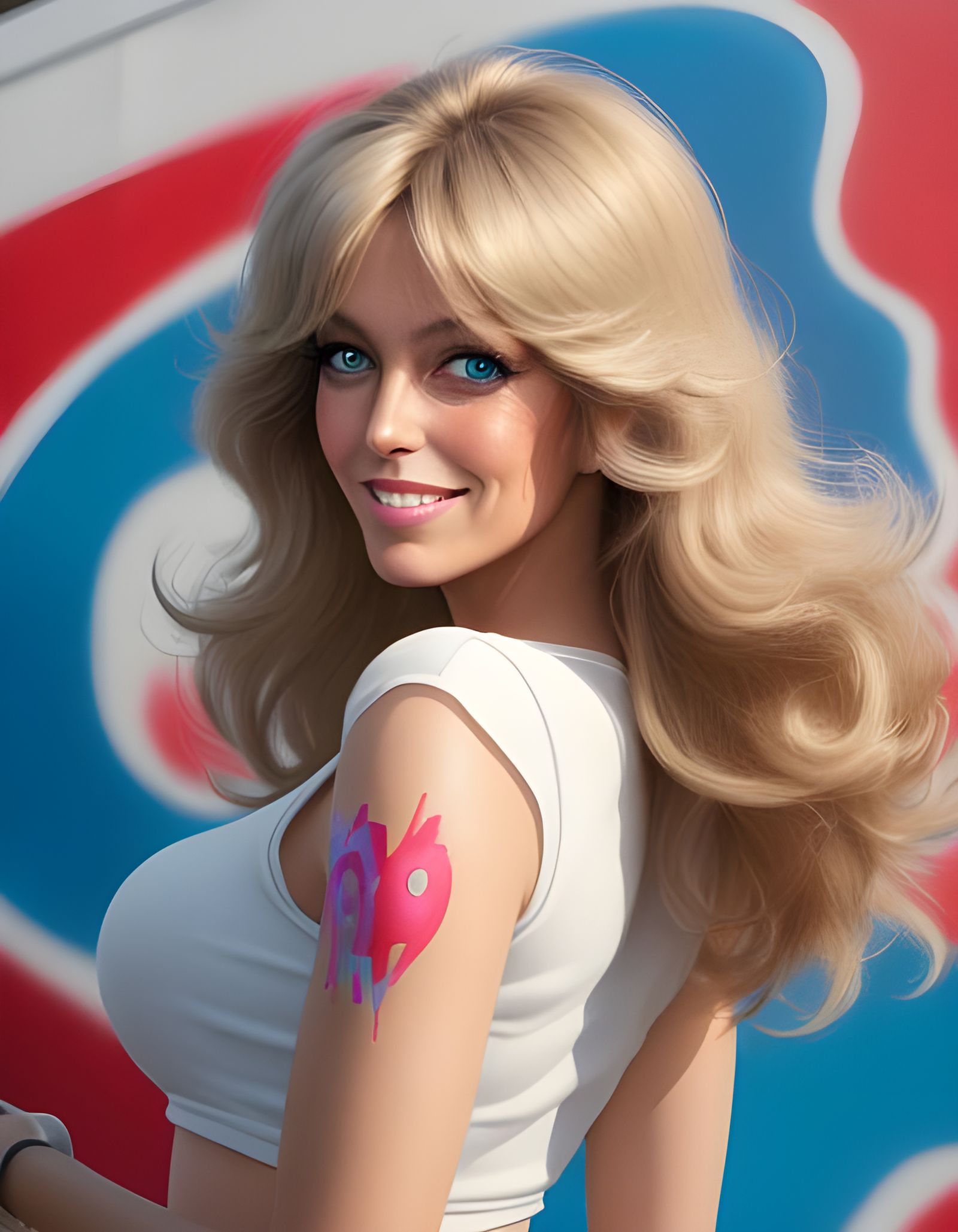 1970s Girl in Front of Custom Van