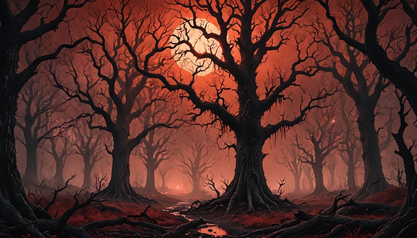 Mystical Forest: Dark Fantasy Matte Painting
