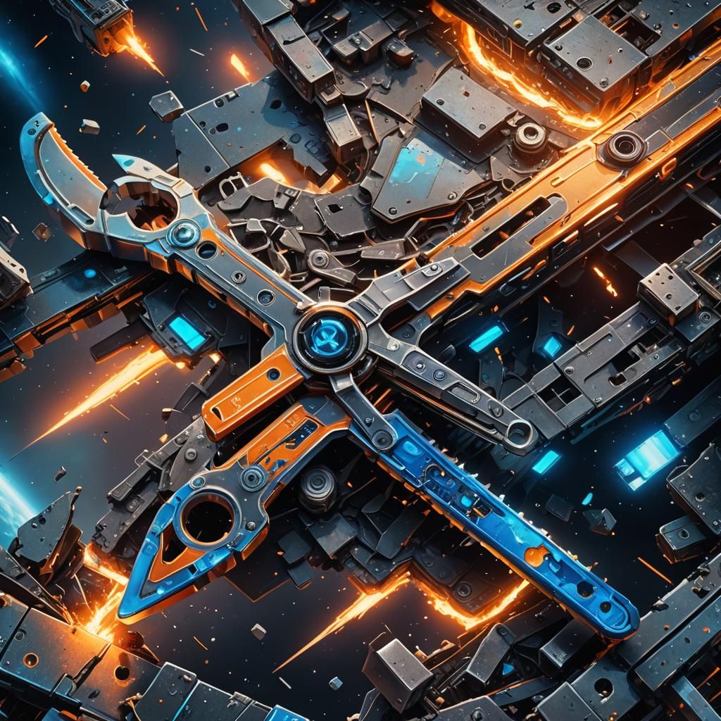 Spaceship Catastrophe in Sci-Fi Digital Art