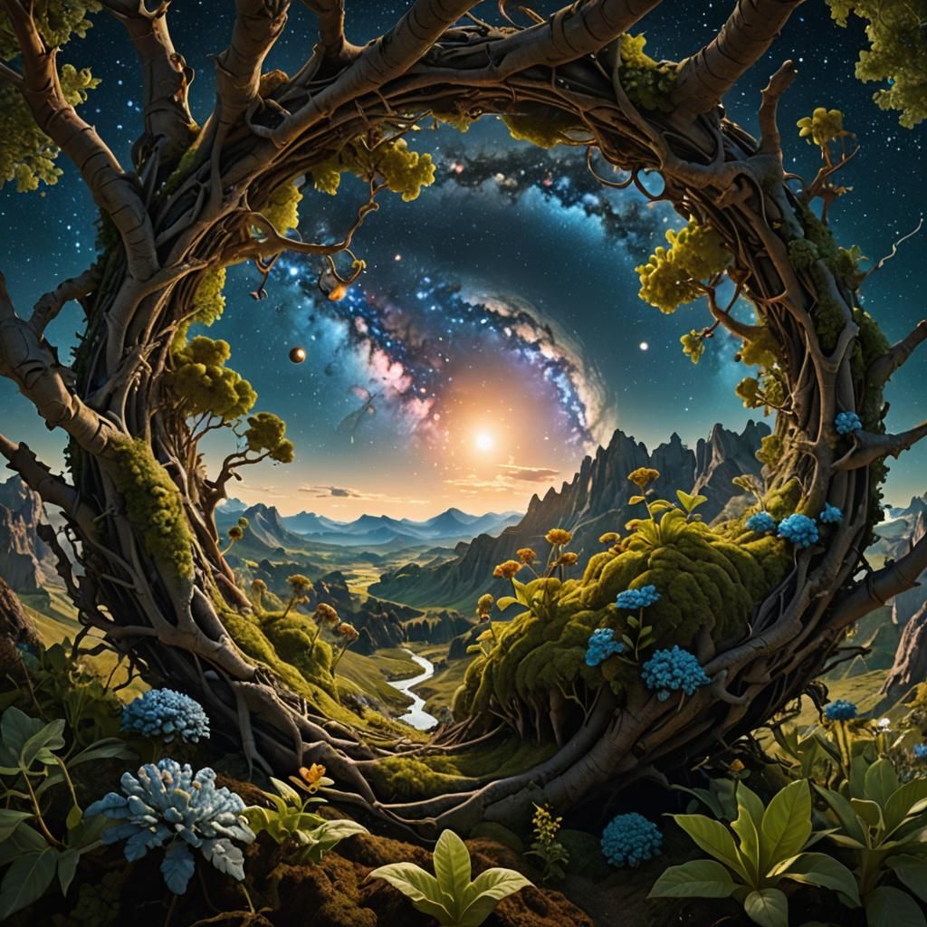 Planet 🌎 Earth connected to the universe