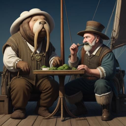 The Walrus and Carpenter: A Whimsical Scene