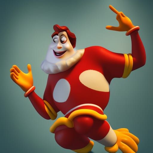 Ronald McDonald as Pixar 3D Digital Art
