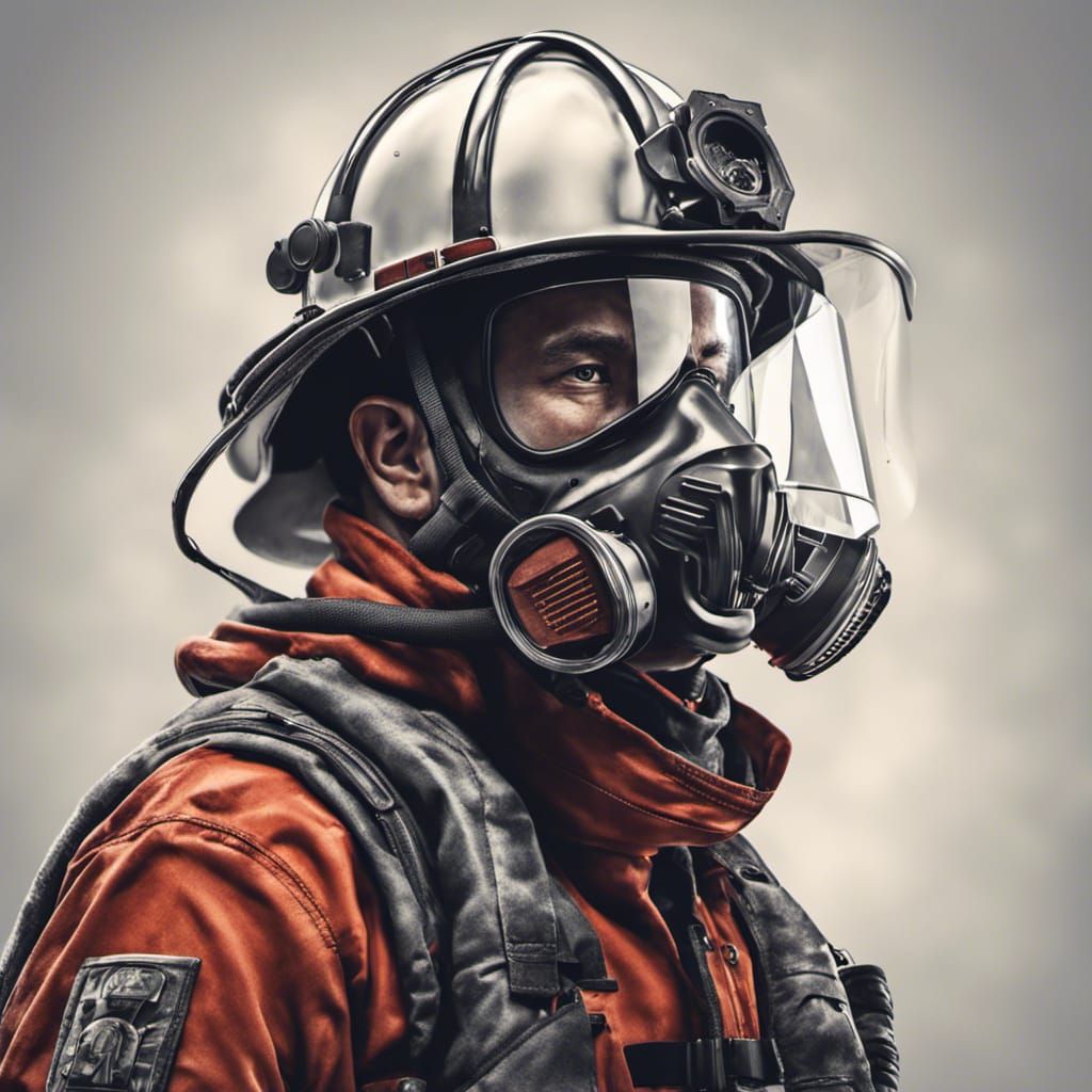 German Firefighter Portrait in Cool Comic Art Style