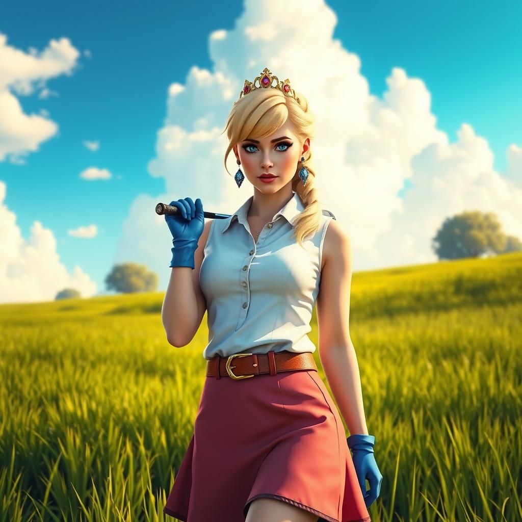 Jennifer Lawrence as Princess Peach in Anime Art Style