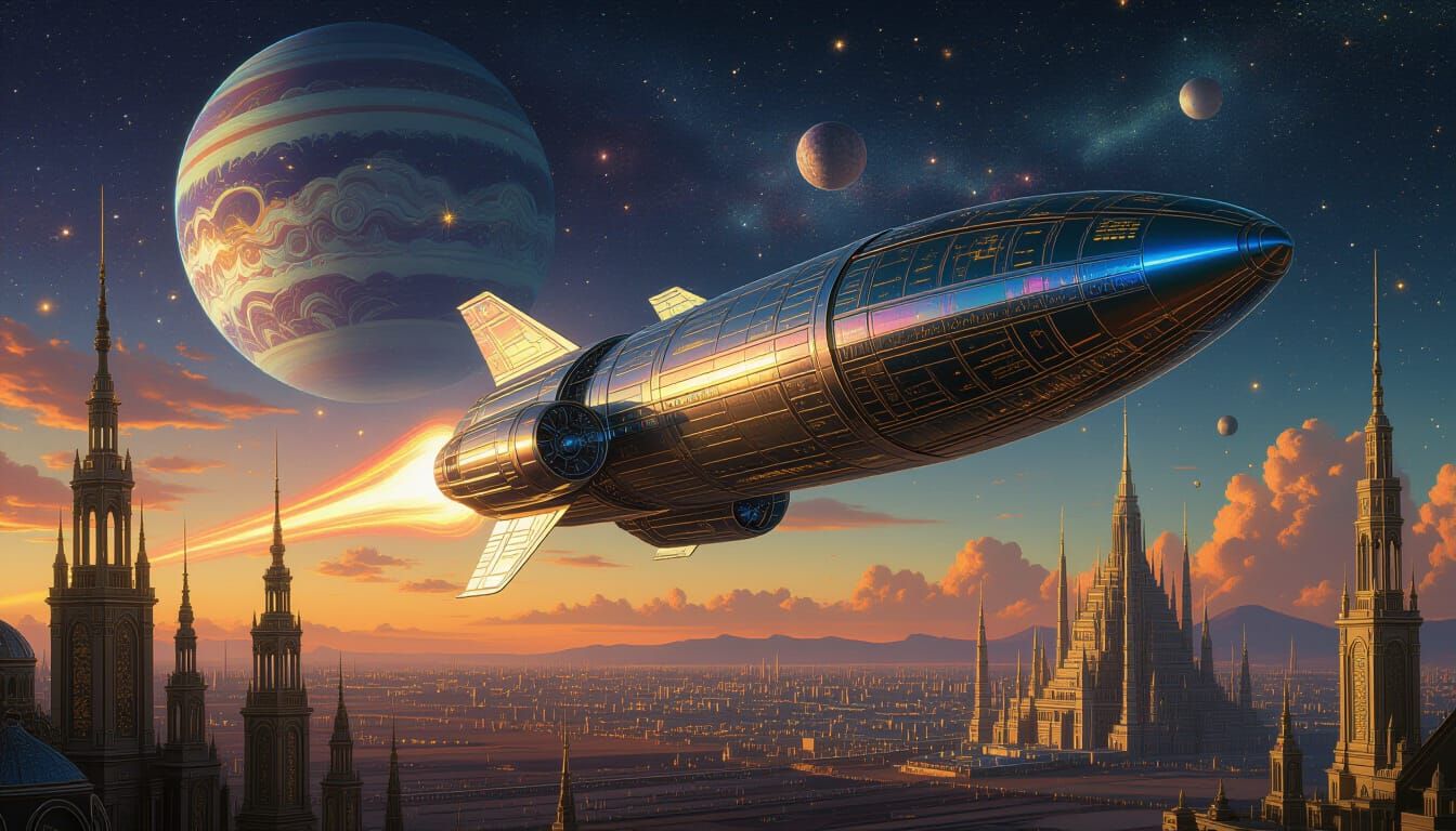 Silkpunk Space City Soars Through Stardust