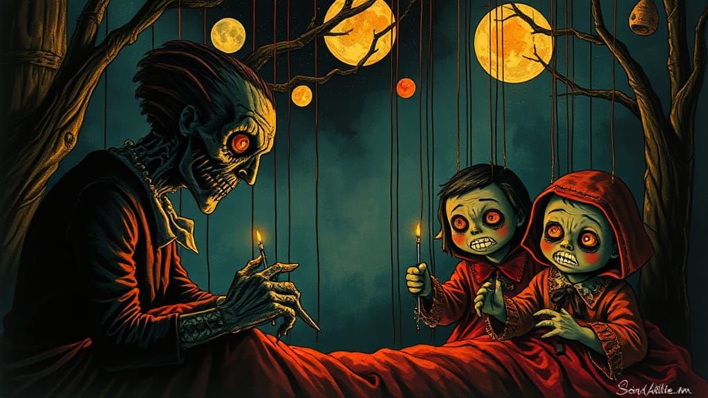 Vampire Puppets in Dark Fantasy Wonderland