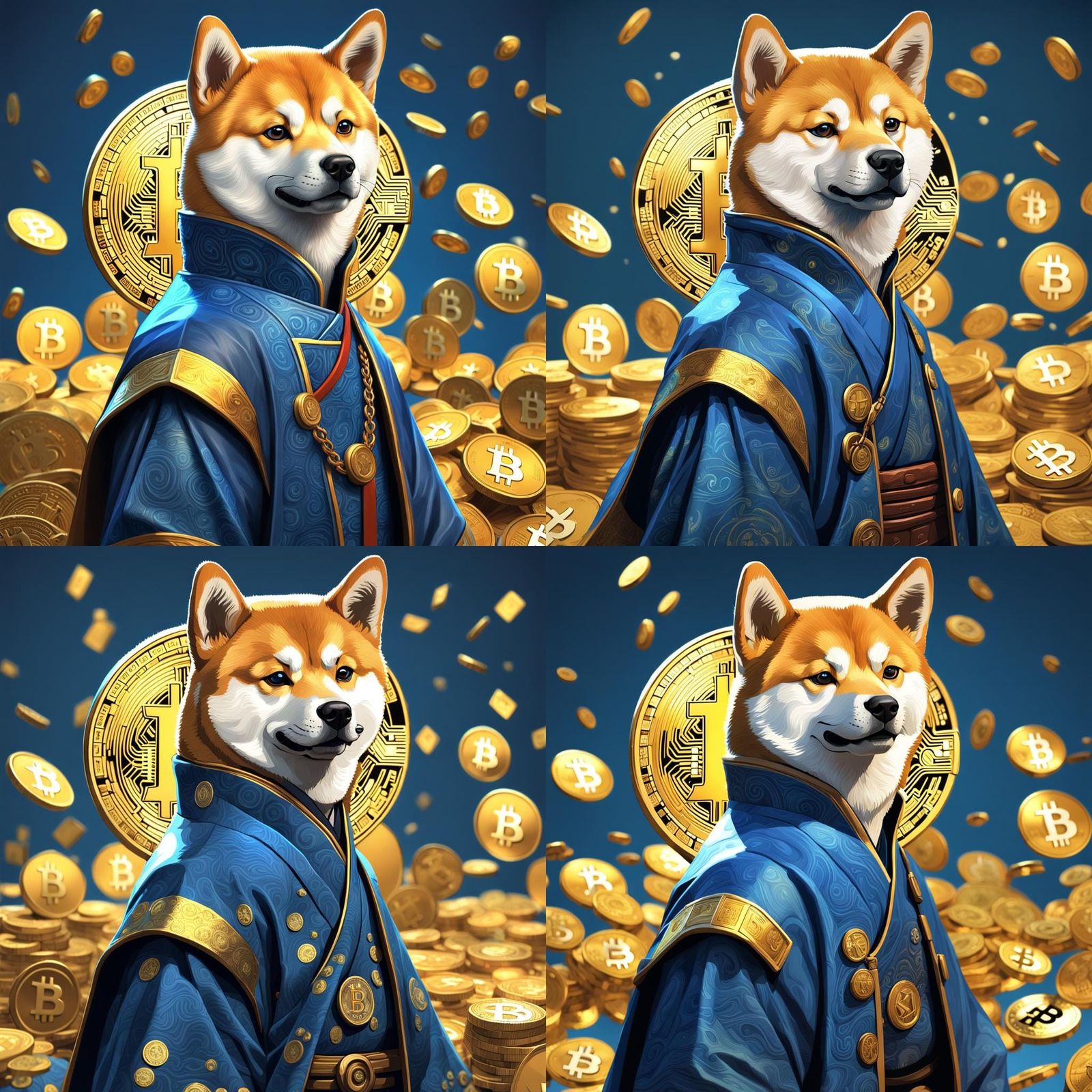 Shiba Inu Cryptocurrency in Comic Style