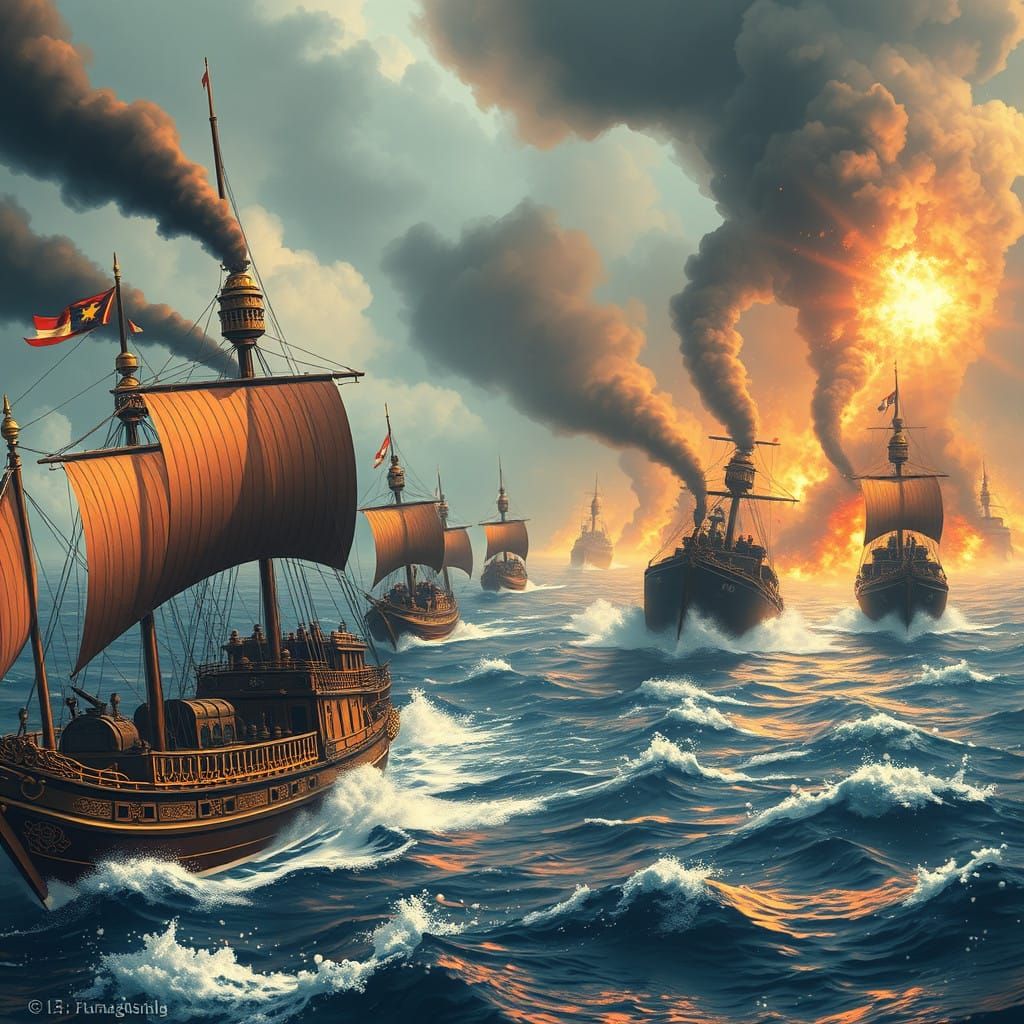 19th Century Naval Battle between US and Chinese Fleets in T...