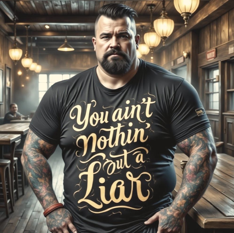 Confident Outlaw in Rustic Nashville Saloon