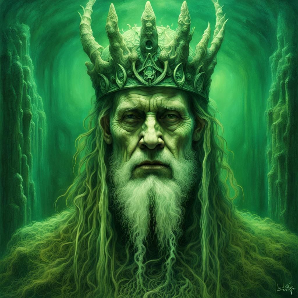 Underwater Viking Druid Lich King Portrait