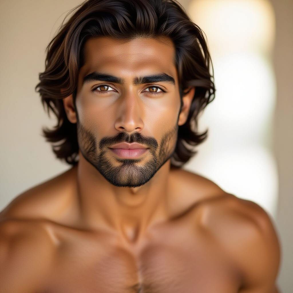 Hyper-Realistic Portrait of a 30-Year-Old Indian Man
