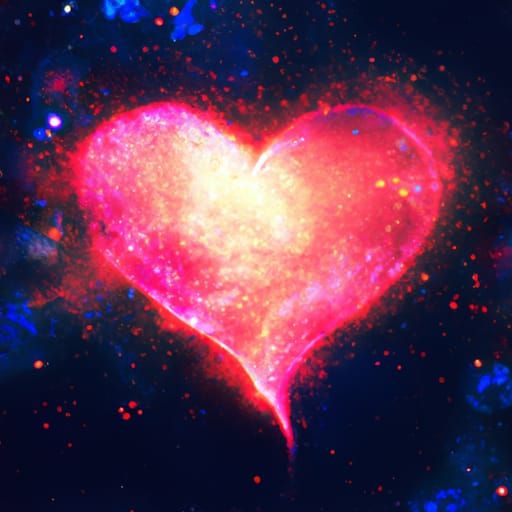 Magic Sparkling Heart in Epic Cinematic Style