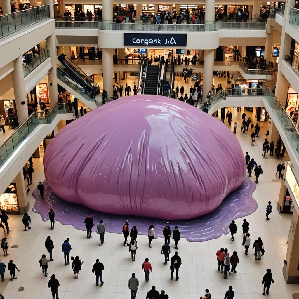 The blob in a mall