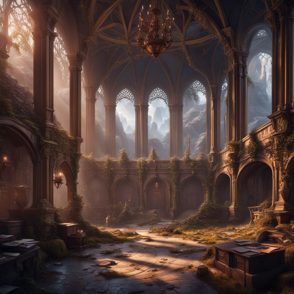 Fantastical Education Concept Art in Deep Color