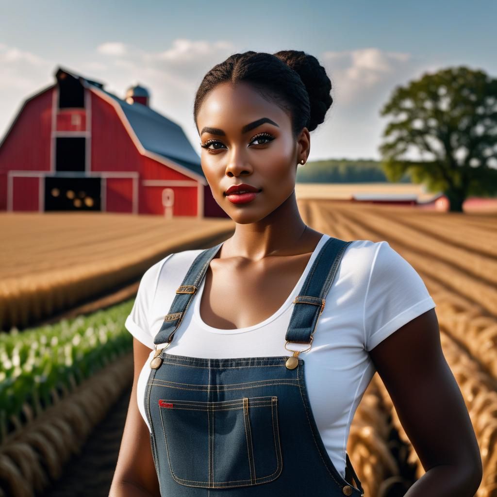 FARM LIFE: Beautiful Black Woman, American Farmer