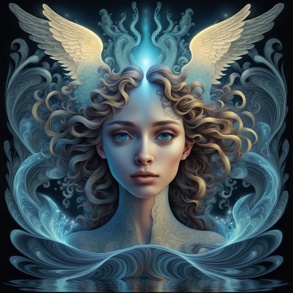 Bioluminescent Portrait: Narcissus, Echo, and Angels