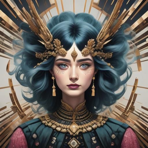 Autumn Fashion Portrait in Digital Art Style