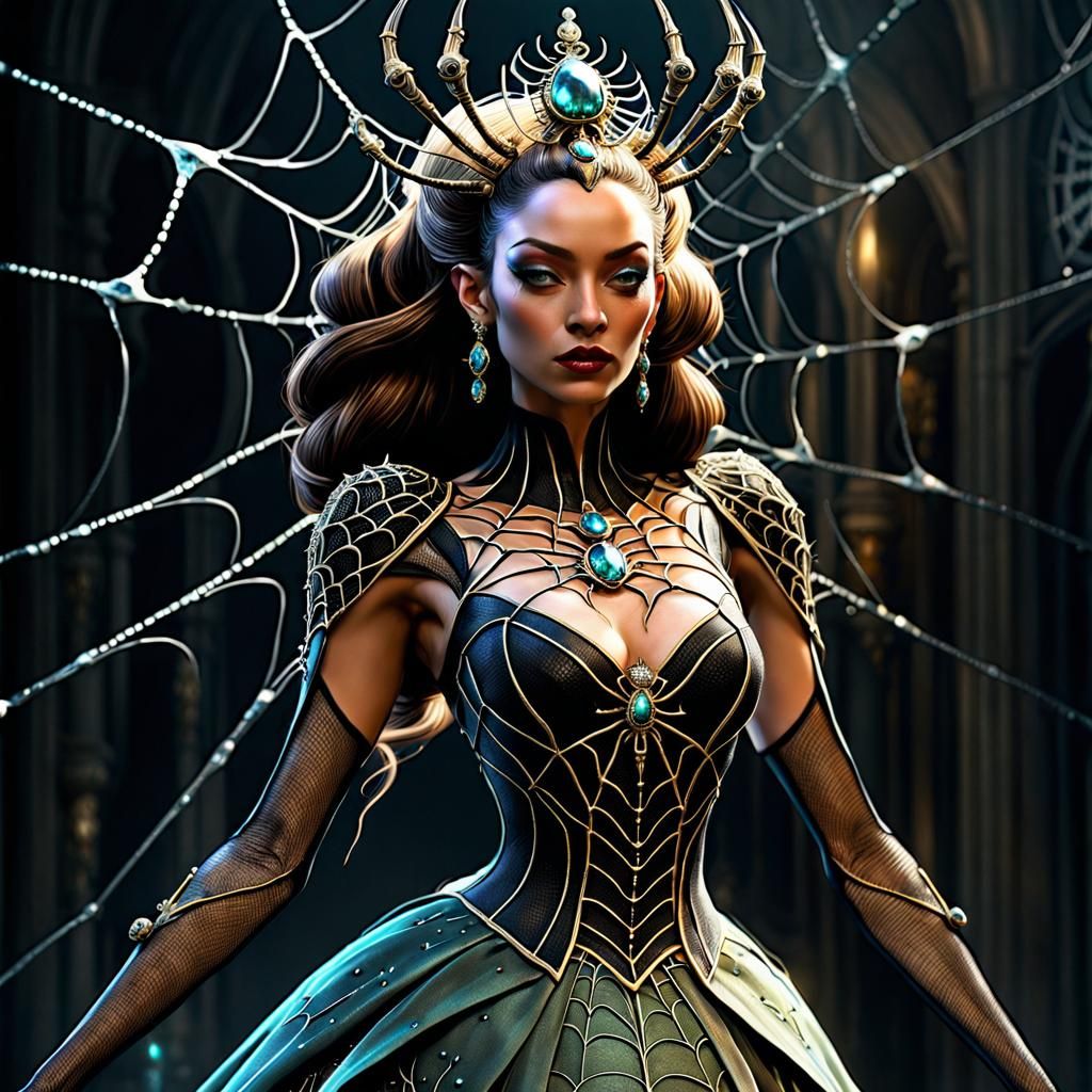 spiderweb around the spider queen