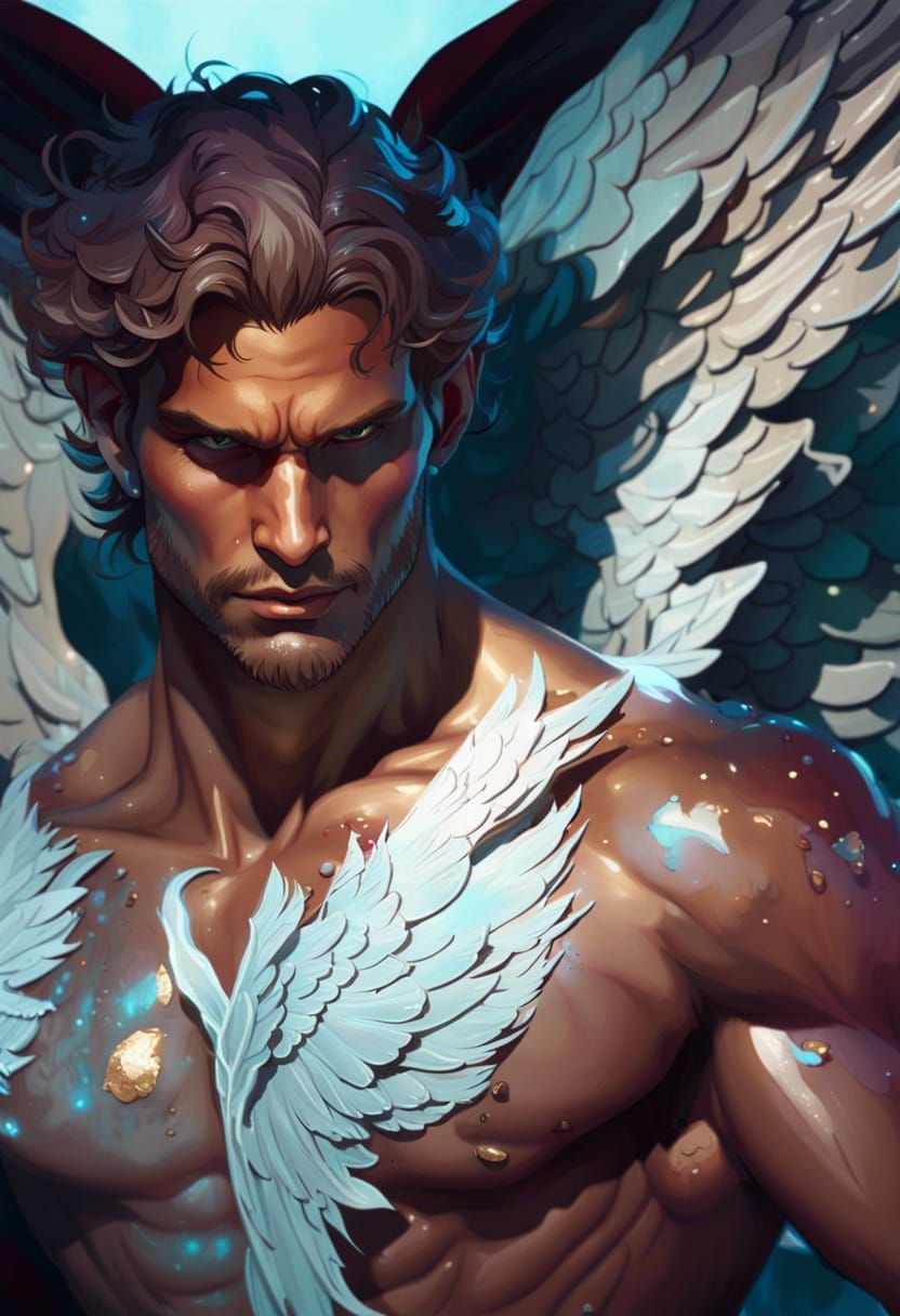 Fallen Angel Portrait with Dynamic Lighting