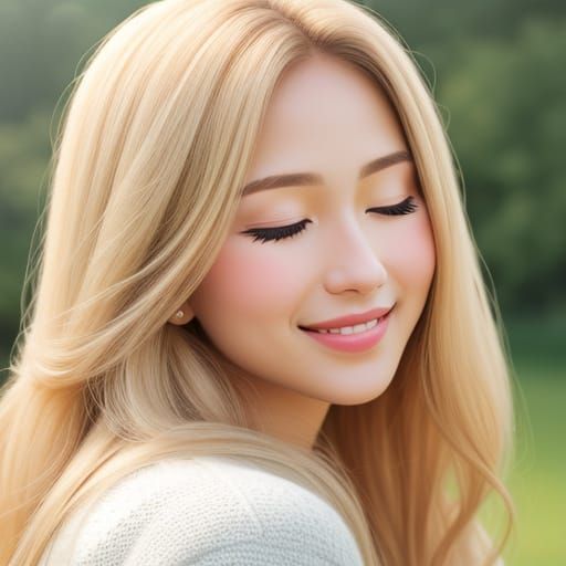 Smiling Woman Portrait in Warm Golden Light