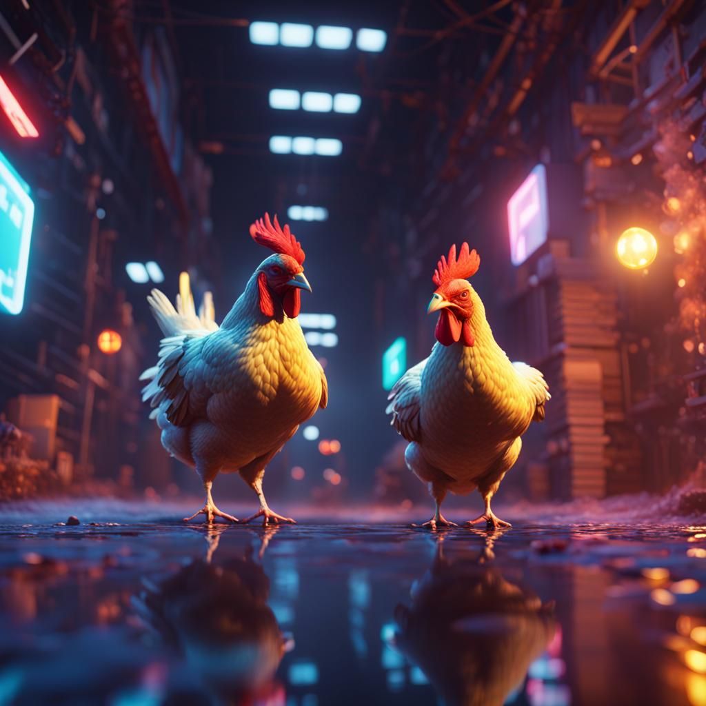 Cyberpunk French Hens as Game Item